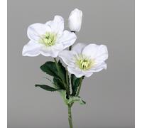BOTANIC®-Branche artificielle d’Hellébore blanc 3 fleurs - 34 cm