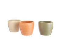 BOTANIC®-Cache-pot Cactus en céramique coloris vert - diamètre 9 cm