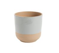 BOTANIC®-Cache-pot en grès Sandstone coloris gris - diamètre 16 x H 16 cm