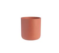 BOTANIC®-Cache-pot en zinc coloris Terracotta Jasta - diamètre 26 x H 24,5 cm