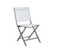 Chaise jardin pliante en aluminium Thema graphite, perle