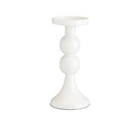 BOTANIC®-Chandelier à 2 ronds en métal blanc - diamètre 8 x H 19 cm