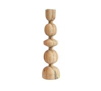BOTANIC®-Chandelier boules coloris beige en bois de manguier - 8 x 8 x 29,5 cm