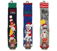 BOTANIC®-Chaussettes antidérapantes de Noël à motifs fantaisie colorés pour homme - 41/46