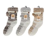 BOTANIC®-Chaussettes avec fourrure et pompons pour femme Apollo - taille unique