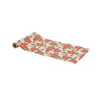 BOTANIC®-Chemin de table en polyester coloris rouge à paillettes premium Poinsettias - 30 cm x 5 cm