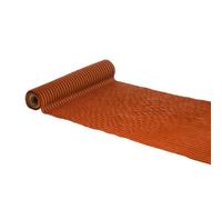 BOTANIC®-Chemin de table en velours coloris ambre côtelé luisant - 28 cm x 3 m