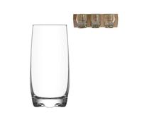 BOTANIC®-Chopes en verre transparent Adora - 39 cl x 3