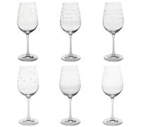 BOTANIC®-Coffret de 6 verres à pieds coloris transparent en verre - 35 cl