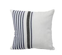 BOTANIC®-Coussin décoratif carré lignes coloris multicolore en coton - 45 x 45 cm