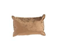 BOTANIC®-Coussin en coton velours marron uni - 60 x 40 cm