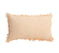 BOTANIC®-Coussin frangé coloris beige en coton - 30 x 50 cm