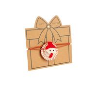 BOTANIC®-Décor pour cadeaux bonhomme de neige en feutrine blanc - 2 x 2 cm