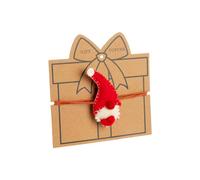 BOTANIC®-Décor pour cadeaux Père Noël en feutrine rouge - 1,5 x 4 cm
