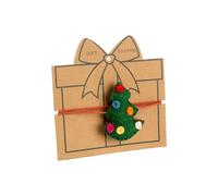 BOTANIC®-Décor pour cadeaux sapin en feutrine vert - 2,5 x 3 cm
