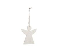 BOTANIC®-Décoration à suspendre ange en aluminium blanc - 8 x 9 cm