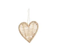 BOTANIC®-Décoration à suspendre cœur en jute naturel - 10 cm