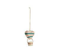 BOTANIC®-Décoration à suspendre en coton mâché montgolfière en forme de cœur multicolore - 7,5 x 5 x 2,5 cm
