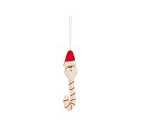 BOTANIC®-Décoration à suspendre forme canne de Père Noël en feutrine rouge et blanc - 2 x 7 cm