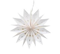 BOTANIC®-Décoration étoile papier à suspendre coloris blanc en papier recyclé Gila - diamètre 30 cm