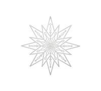 BOTANIC®-Étoile blanche à paillettes en fibre de bois naturel - diamètre 25 cm