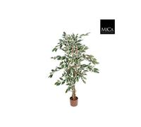 BOTANIC®-Ficus Hawaii vert panaché plante artificielle en pot H 110 x diamètre 65 cm
