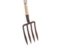 BOTANIC®-Fourche à bêcher dents spatulées manche béquille bois 133 cm