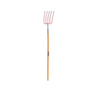 BOTANIC®-Fourche à compost rouge en acier et bois 163 cm