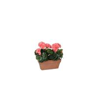 BOTANIC®-Géranium saumon plante artificielle en jardinière Terra 29x13x40 cm
