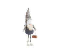 BOTANIC®-Gnome gris et blanc debout avec pancarte grand modèle - 79 cm