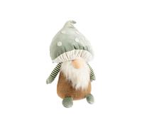 BOTANIC®-Gnome marron avec chapeau champignon vert petit modèle - 36 cm