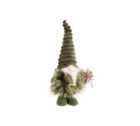 BOTANIC®-Gnome vert et brun debout avec hotte en jute petit modèle - 41 cm
