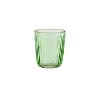 BOTANIC®-Gobelet décor côtelé coloris vert en verre - 9 x 8 cm