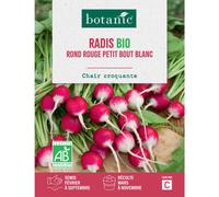 BOTANIC®-Graines de radis rond rouge à petit bout blanc bio botanic - graines à semer