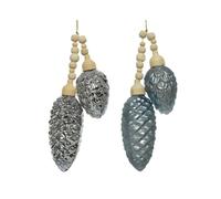 BOTANIC®-Grappe Pommes de Pins Verre 4,5x9x17 cm