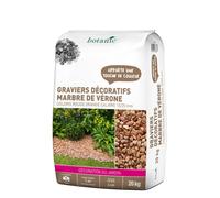 BOTANIC®-Graviers de marbre de Vérone rouge calibre 15 à 25 mm en sac de 20 kg