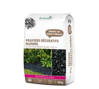 BOTANIC®-Graviers de marbre noir ébène de calibre 15 à 25 mm en sac de 20 kg