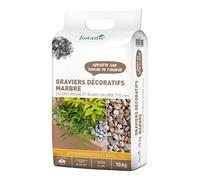 BOTANIC®-Graviers décoratifs de marbre blanc rouge 7 à 15 mm en sac de 10 kg