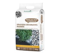 BOTANIC®-Graviers décoratifs de marbre gris glacier 7 à 15 mm en sac de 10 kg