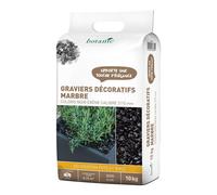 BOTANIC®-Graviers décoratifs de marbre noir ébène 7 à 15 mm en sac de 10 kg