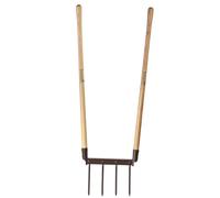 BOTANIC®-Grelinette à 4 dents métal marron et manche bois botanic - 130 cm