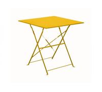 BOTANIC®-Guéridon carré en acier couleur miel PROLOISIRS Cuba - 70x70 cm