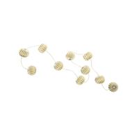 BOTANIC®-Guirlande de 10 boules de papier origami Vert kaki 2,5 m