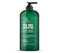 Botanic Hearth Gel douche Eucalyptus & Tea Tree - 473,2 ml - Aide à apaiser la peau, rafraîchissant et tonifiant, gel douche nettoyant pour homme et femme - Sans sulfate, sans paraben