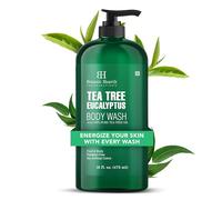 Botanic Hearth Gel douche eucalyptus et arbre à thé | 473 ml | Aide à apaiser la peau, rafraîchissant et tonifiant, gel douche nettoyant pour hommes et femmes | Sans sulfate, sans paraben