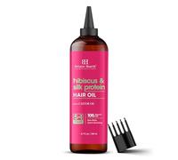 Botanic Hearth Huile capillaire à l'hibiscus et aux protéines de soie - 200 ml - Traitement capillaire hydratant et fortifiant pour des cheveux lisses, brillants et sains - Sans paraben - Pour tous