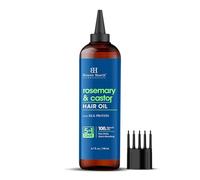 Botanic Hearth Huile capillaire au romarin et au ricin (200 ml) | Traitement nourrissant et fortifiant pour des cheveux plus épais et plus sains | Sans paraben | Convient à tous les types de cheveux