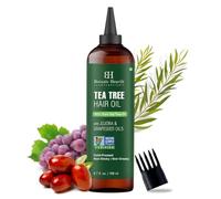 Botanic Hearth Huile d'arbre à thé pour cheveux (200 ml) | Aux huiles de jojoba et de pépins de raisin | Apaise les démangeaisons du cuir chevelu et combat les pellicules | Sans OGM