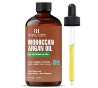 Botanic Hearth Huile d'argan marocaine pour cheveux et peau | Huile d'argan pour cheveux bouclés et crépus | Favorise la croissance et répare les cheveux secs et abîmés | Sans OGM | 118,3 ml