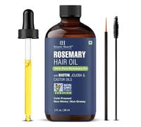 Botanic Hearth Huile de cheveux pour la croissance des cheveux | Huile de romarin pour la croissance des cheveux avec biotine, castor et jojoba | Défrisant et traitement du cuir chevelu sec | Couleur